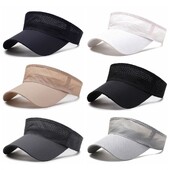 Ljetne prozračne kape za sunčanje Muškarci Žene Podesivi vizir UV zaštita Gornji dio Prazan Čvrsti Sport Tenis Trčanje Kapa za zaštitu od sunca Šešir