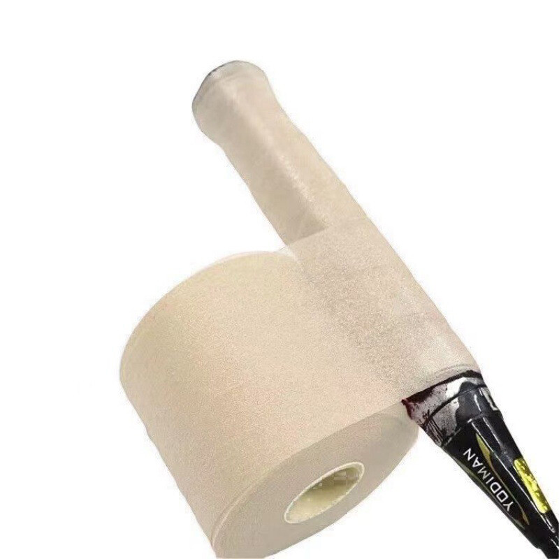 Badmintona rakešu triecienu absorbējoša plēve raketes rokturis, gruntēšanas plēve, atlētisks sūklis, iepriekš ietīšanas pārsējs, sporta sviedru lente