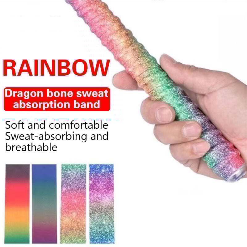 Pojas za upijanje znoja od kobilice od 1,5 metara, umotana ručka s duginim štapom za pecanje i badminton Pu protuklizni pojas za upijanje znoja