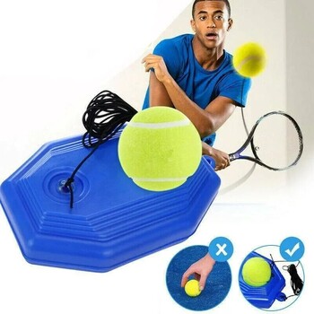 Φορητό σόλο τένις Trainer Rebound Ball Tennis with String Rope Self Tennis Training Tool for Adults Παιδιά για αρχάριους