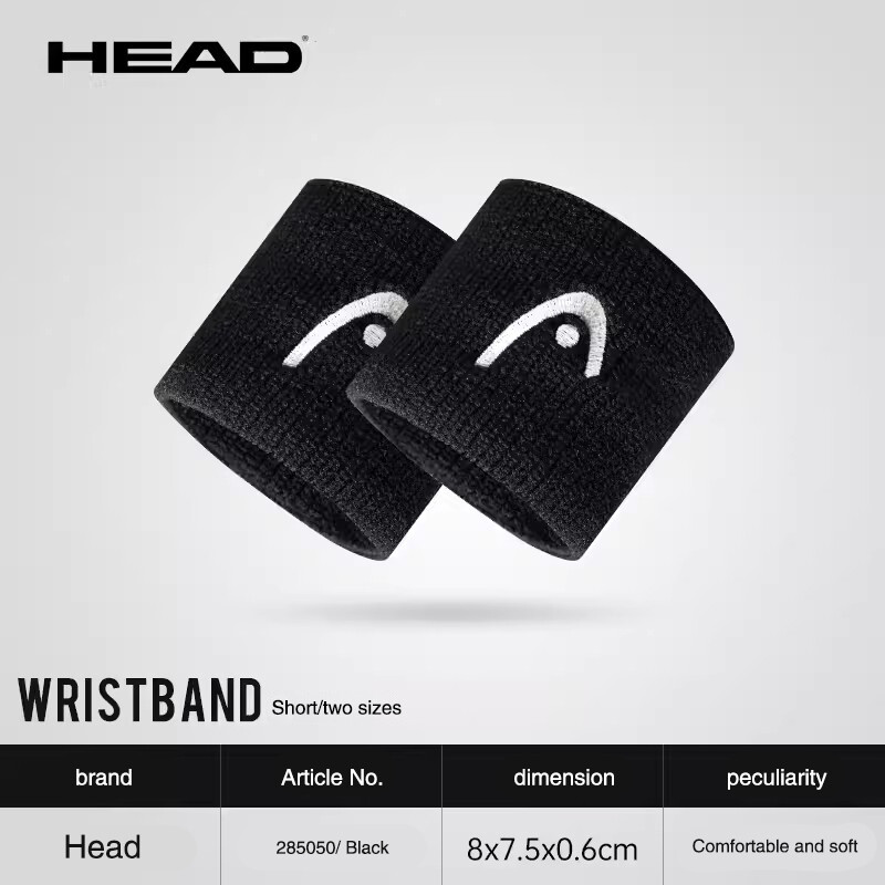 Υψηλής ποιότητας Head Original Wristband τένις Badminton Sport Wristband Βαμβακερό άνετο ιδρώτα που σκουπίζει αντιολισθητικό λουράκι