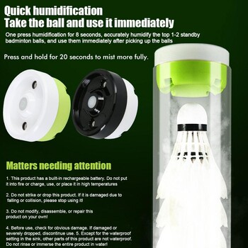 Κάλυμμα Mini Humidifier Shuttlecock Badminton που διατηρεί τα φτερά της μπάλας ενυδατωμένα 3 φορές εξοικονομήστε χρήματα