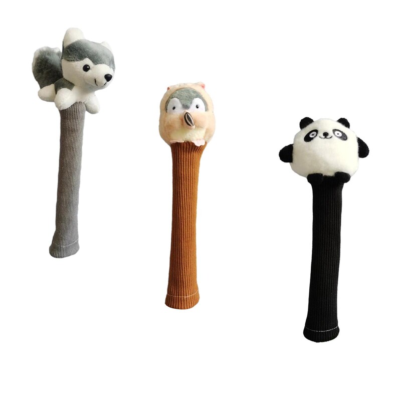 Badmintono raketės rankenos dangtelis, badmintono užvalkalas, miela dekoratyvinė pliušinė lėlė