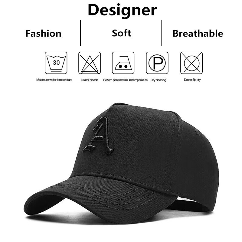 Modne bejzbolske kape s vezom u obliku slova Proljeće i jesen Podesivi ležerni šeširi za vanjske aktivnosti Šešir za sunčanje