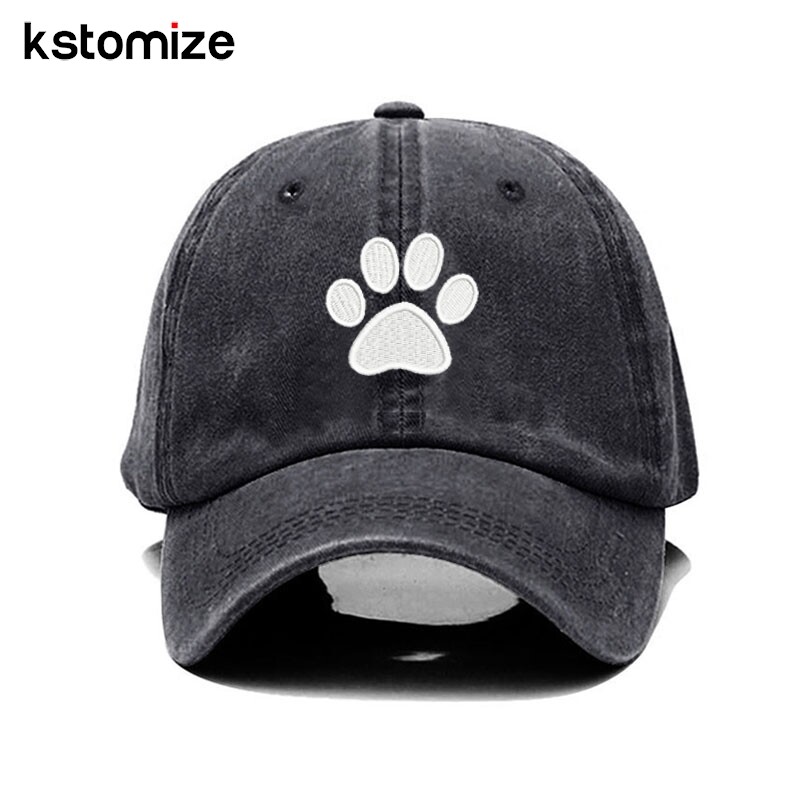 Pseća šapa, vintage, isprani pamuk, visokokvalitetni vez, tatin šešir za muškarce, žene, bejzbol kape, golf kape, kape s šiltericama Dropshipping