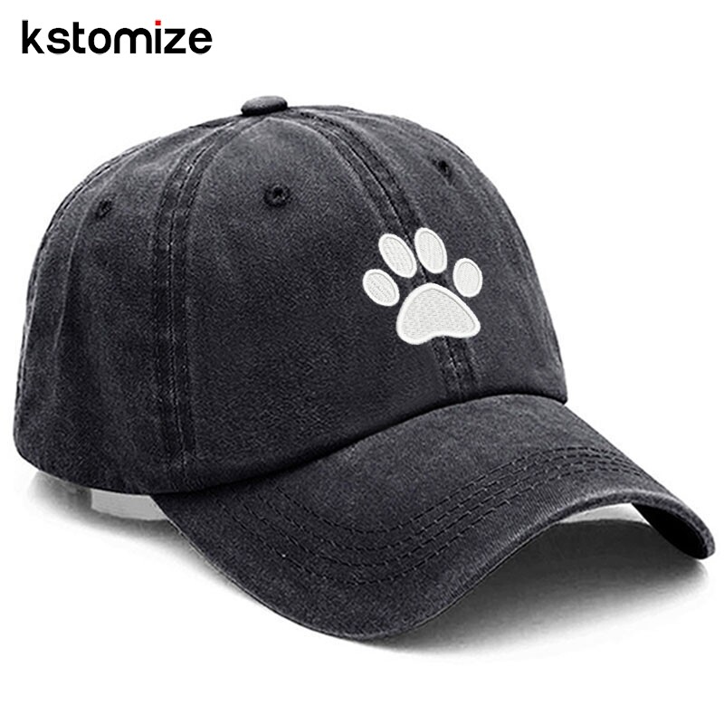 Pseća šapa, vintage, isprani pamuk, visokokvalitetni vez, tatin šešir za muškarce, žene, bejzbol kape, golf kape, kape s šiltericama Dropshipping