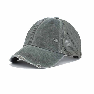 Mrežasti šešir Baseball kape Brzosušeće zakrivljene obode Unisex Vintage isprani šeširi Podesivi niski profil Nestrukturirana kapa za kamiondžije Tatin šešir