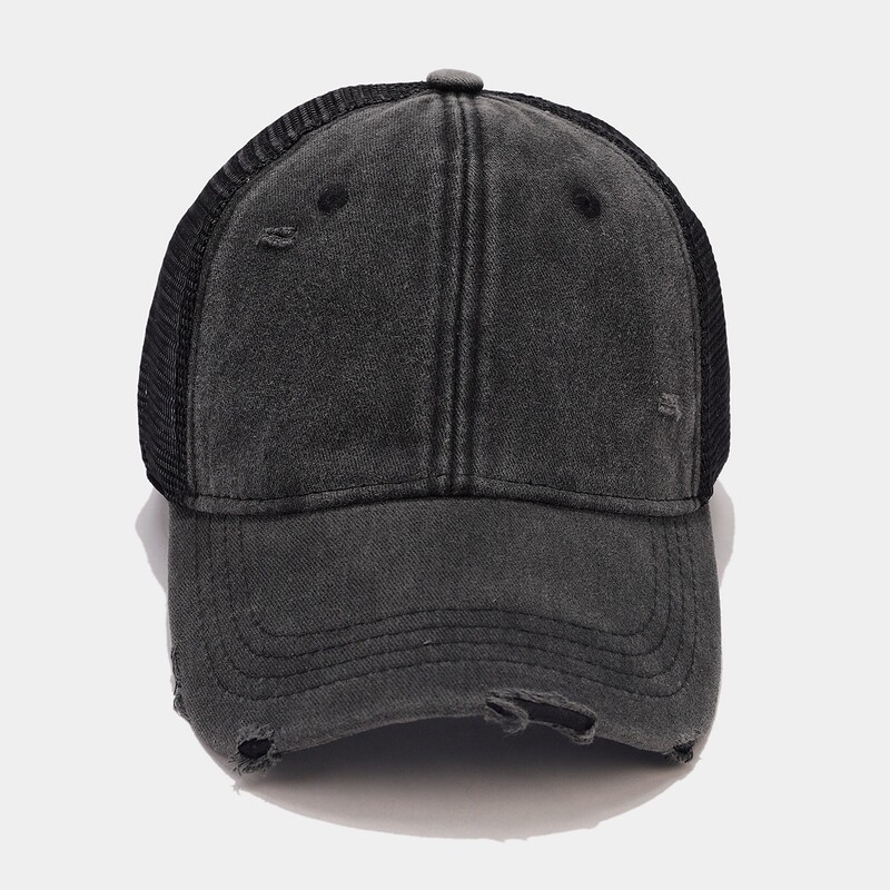 Mrežasti šešir Baseball kape Brzosušeće zakrivljene obode Unisex Vintage isprani šeširi Podesivi niski profil Nestrukturirana kapa za kamiondžije Tatin šešir