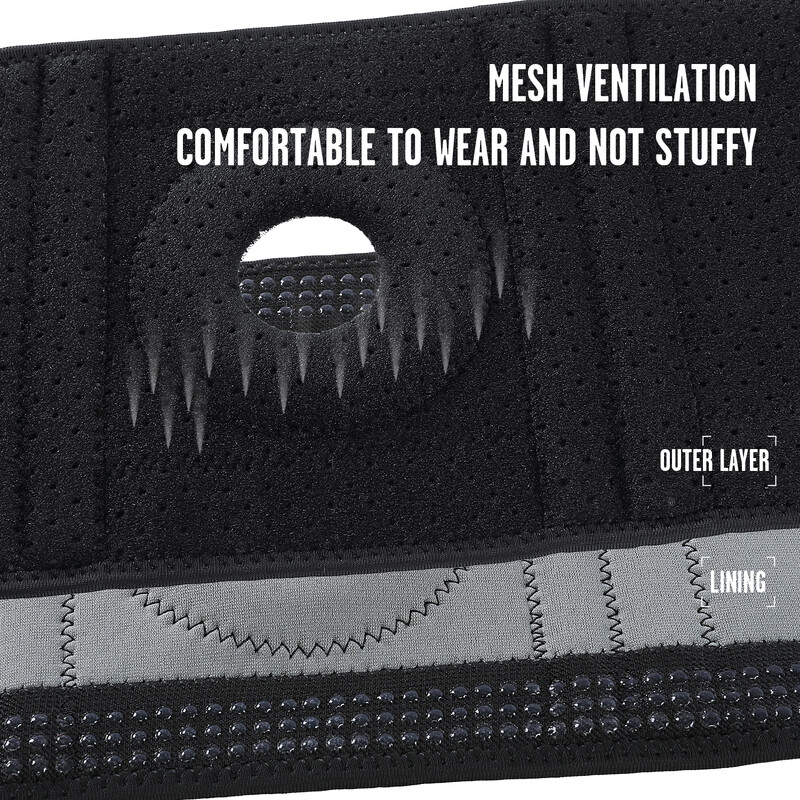 Podesivi prozračni steznik za koljeno otporan na udarce Opružna zaštita Potpora za koljena Kompresijski rukav za koljeno s bočnim stabilizatorima