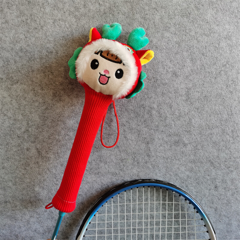 Kineska crvena navlaka za dršku za reket za badminton Plišani štitnici za držanje lutke Poklon