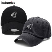 Vučji urlik, vez, mekana pamučna muška bejzbol kapa, ženski šešir, sportski viziri, prozračna kapa za sunčanje na otvorenom, dropshipping
