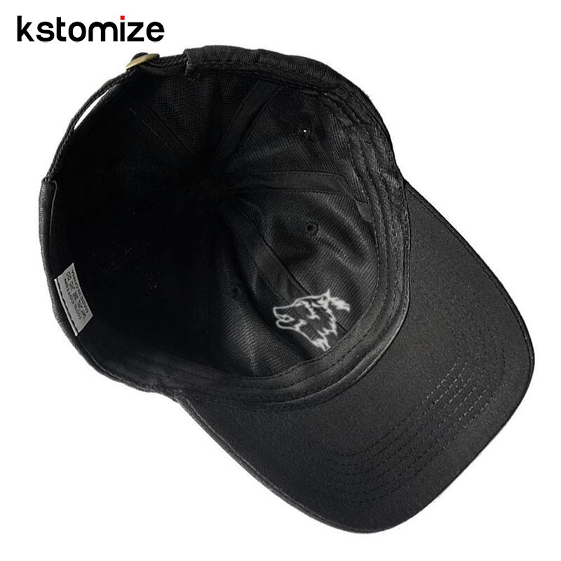Vučji urlik, vez, mekana pamučna muška bejzbol kapa, ženski šešir, sportski viziri, prozračna kapa za sunčanje na otvorenom, dropshipping