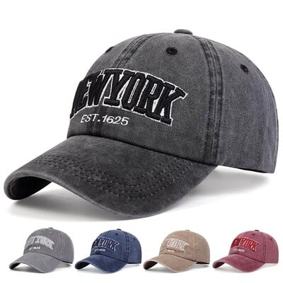 Divat NEW YORK Hímzés Baseball sapkák kültéri alkalmi felnőtt napozósapkák Hip-hop sapkák Sport golfsapkák Vízmosás Snapback sapkák