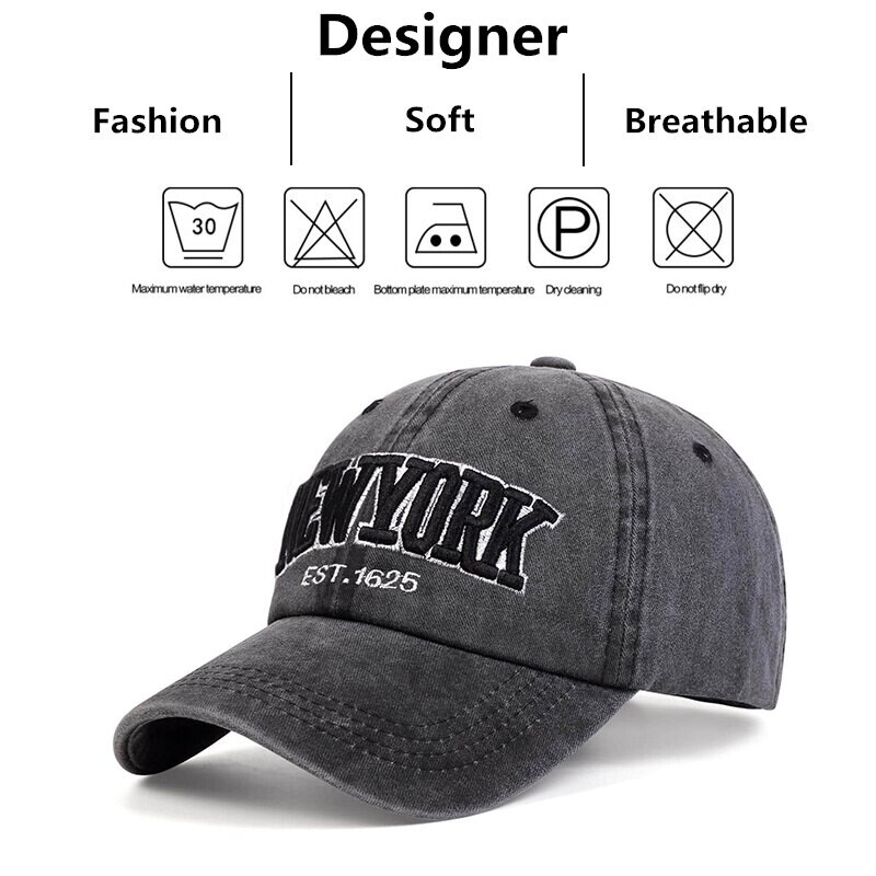 Moda NEW YORK Bejzbol kape s vezom Kape za sunčanje na otvorenom Ležerne kape za odrasle Hip hop šeširi Sportske kape za golf Kape koje se peru vodom Snapback šeširi