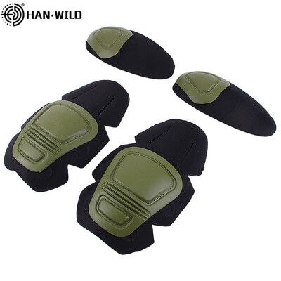 Tactical Knee&Elbow Protector Sut for Paintball Airsoft Combat Uniform Military Suit 2 Knee Pads & 2 Ebow Pads Just Hunting Suit