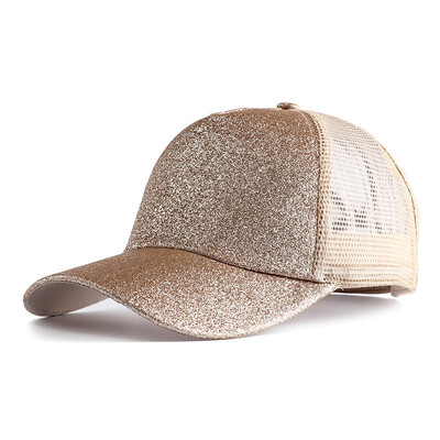Nova ljetna svjetlucava bejzbol kapa s visokim repom za 2023. Ženska brza kapa Ležerna crno-bijela ružičasta mrežasta kapa za kamione Gorra