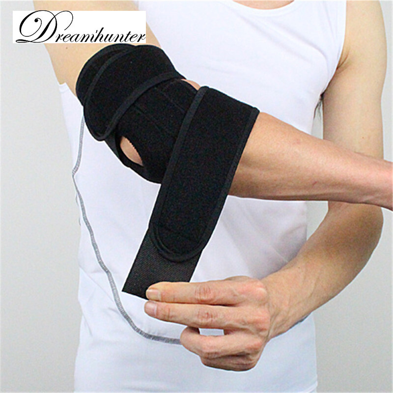 1 БР. Регулируеми налакътници Поддържащи ремъци с пружина Бадминтон Колоездене Баскетбол Налакътници Протектори за ръце Тенис Аксес