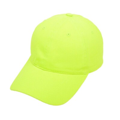 Niskoprofilna pamučna bejzbol kapa Fluorescentna neonska svijetla jednobojna krema za sunčanje Sportovi na otvorenom za Snapback Kamiondžija Tata Ha