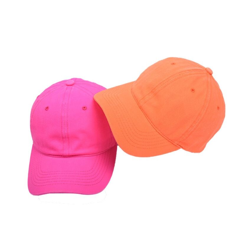Niskoprofilna pamučna bejzbol kapa Fluorescentna neonska svijetla jednobojna krema za sunčanje Sportovi na otvorenom za Snapback Kamiondžija Tata Ha