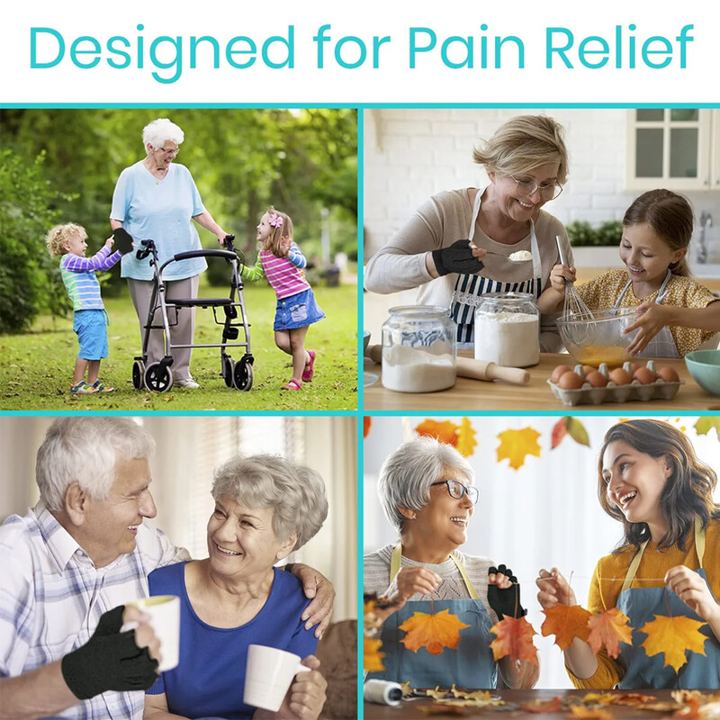 1 paar vasest artriidi kindaid poolsõrmega kindad sõrmedeta kindad naistele kompressioonkindad artriidi, karpeltunneli valu korral