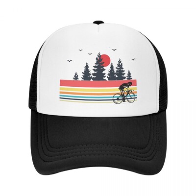 Șapcă de baseball retro ciclist ciclist Mountain Bike MTB ciclism plasă pălărie plasă pentru bărbați, femei, hip hop, camioner, șapci snapback cu vârf