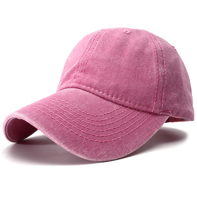 Unisex obična bejzbol kapa, podesiva jednobojna kapa sa šiljkom, vintage isprani pamučni šeširi za žene, muškarce Gorras Para Mujer