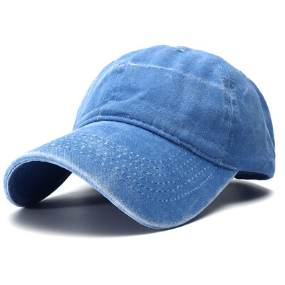 Unisex obična bejzbol kapa, podesiva jednobojna kapa sa šiljkom, vintage isprani pamučni šeširi za žene, muškarce Gorras Para Mujer