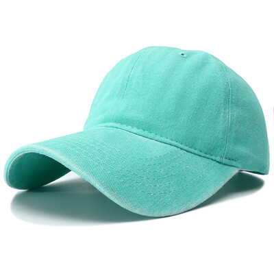 Unisex obična bejzbol kapa, podesiva jednobojna kapa sa šiljkom, vintage isprani pamučni šeširi za žene, muškarce Gorras Para Mujer