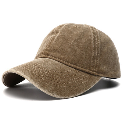Unisex obična bejzbol kapa, podesiva jednobojna kapa sa šiljkom, vintage isprani pamučni šeširi za žene, muškarce Gorras Para Mujer