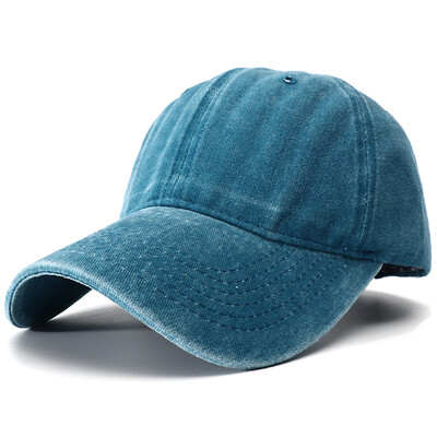 Unisex obična bejzbol kapa, podesiva jednobojna kapa sa šiljkom, vintage isprani pamučni šeširi za žene, muškarce Gorras Para Mujer