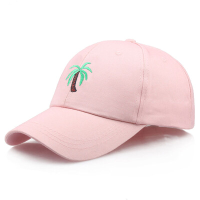 Muška Kpop bejzbol kapa s vezom u obliku palme za žene Muškarci Kokosovo stablo Snapback Hip Hop kapa za vanjske prilike Zakrivljeni crni pamučni tatin šešir