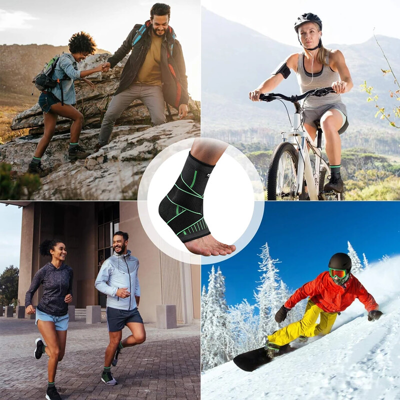 Kompresijski rukav za steznicu za gležanj od 1 komada, podesivi remen za potporu gležnja za uganuće, plantarni fasciitis, oporavak od ozljede, trčanje