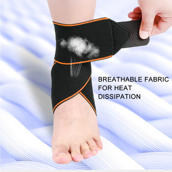 1PCS Professional Sports Ankle Strain Wraps Bandages Elastic Weave Στήριγμα αστραγάλου Προστατευτικό για μπάσκετ τρεξίματος γυμναστικής