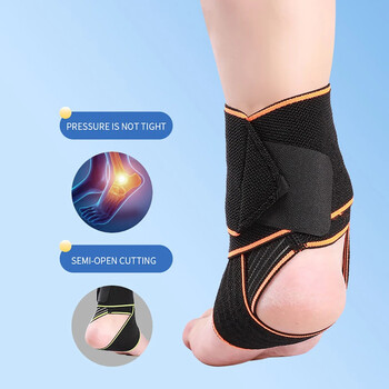 1PCS Professional Sports Ankle Strain Wraps Bandages Elastic Weave Στήριγμα αστραγάλου Προστατευτικό για μπάσκετ τρεξίματος γυμναστικής