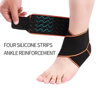 1PCS Professional Sports Ankle Strain Wraps Bandages Elastic Weave Στήριγμα αστραγάλου Προστατευτικό για μπάσκετ τρεξίματος γυμναστικής