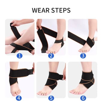 1PCS Professional Sports Ankle Strain Wraps Bandages Elastic Weave Στήριγμα αστραγάλου Προστατευτικό για μπάσκετ τρεξίματος γυμναστικής