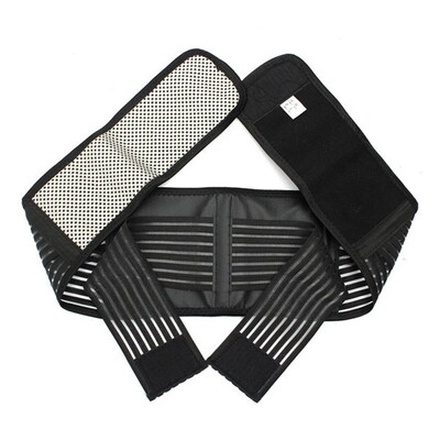 1 бр. Регулируема неопренова лумбална опора с двойно издърпване, колан за долната част на гърба, скоба, лента за облекчаване на болката, колан за кръста