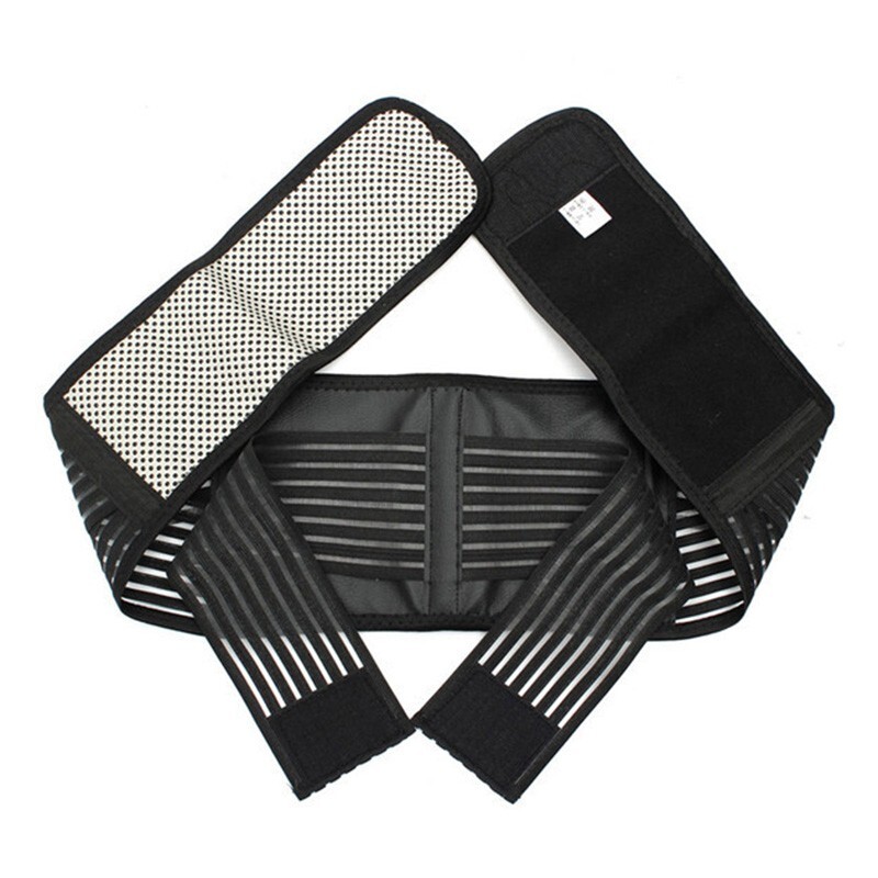 1 бр. Регулируема неопренова лумбална опора с двойно издърпване, колан за долната част на гърба, скоба, лента за облекчаване на болката, колан за кръста
