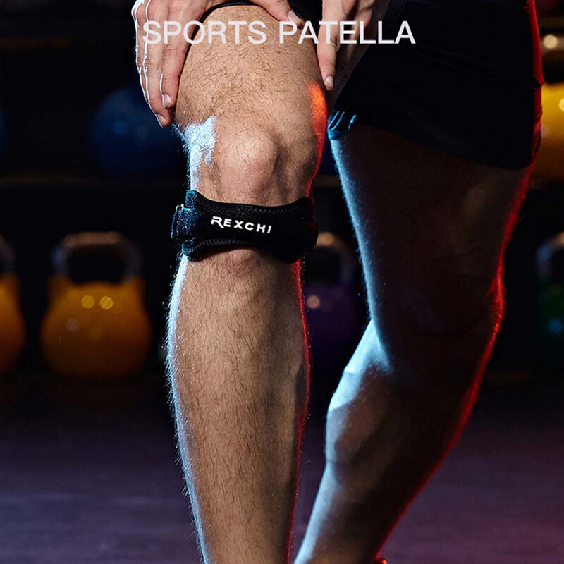 TopRunn 2 bucăți Genunchiere Curea rotula pentru ameliorarea durerii și stabilizator rotulă, alergare, drumeții, fotbal, genuflexiuni, ciclism și alte sporturi