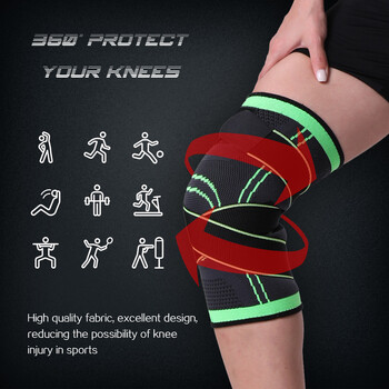 WorthWhile 1PC Sports Kneepad Ανδρικά ελαστικά μαξιλαράκια γονάτων με πίεση που υποστηρίζουν εξοπλισμό γυμναστικής Προστατευτικό μπάσκετ βόλεϊ