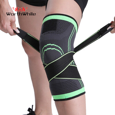 WorthWhile 1PC Sports Kneepad Ανδρικά ελαστικά μαξιλαράκια γονάτων με πίεση που υποστηρίζουν εξοπλισμό γυμναστικής Προστατευτικό μπάσκετ βόλεϊ