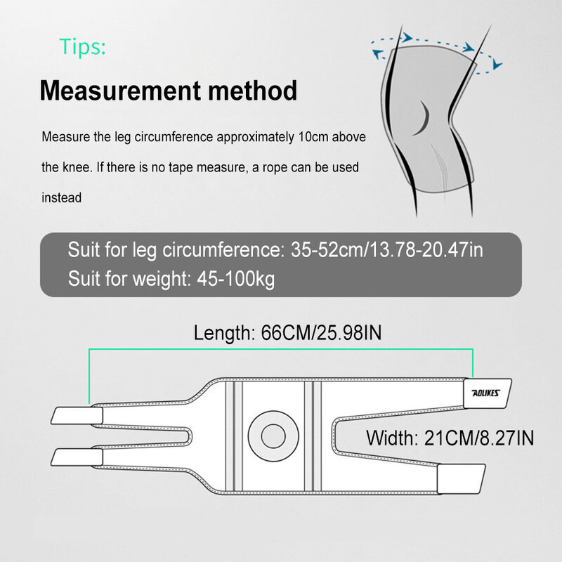 AOLIKES 1KOM Steznik za koljeno s bočnim stabilizatorima i jastučićima od gela za patelu za maksimalnu potporu pri bolovima u koljenima i brzi oporavak za muškarce i žene