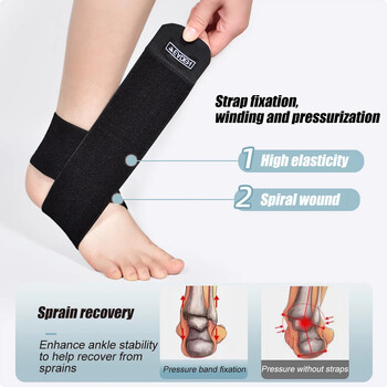 1 τεμ. Ankle Support Wraps Women & Men - Σιδεράκι ποδιών & Αστραγάλος για διάστρεμμα αστραγάλου, Στήριγμα αστραγάλου για αχίλλειο τένοντα