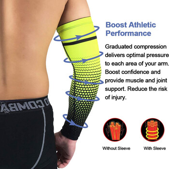 1 ζευγάρι Unisex Cycling Running Sports Sleeve Βραχίονα ψύξης Μανίκια Αντιηλιακή προστασία UV Κάλυμμα μανσέτας Προστατευτικά ελαστικά μανίκια βραχίονα Νέο