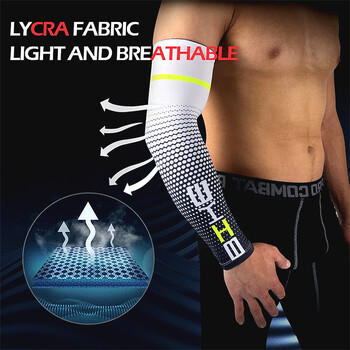 1 ζευγάρι Unisex Cycling Running Sports Sleeve Βραχίονα ψύξης Μανίκια Αντιηλιακή προστασία UV Κάλυμμα μανσέτας Προστατευτικά ελαστικά μανίκια βραχίονα Νέο