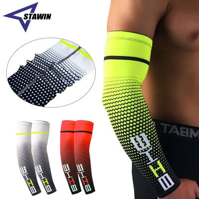 1 ζευγάρι Unisex Cycling Running Sports Sleeve Βραχίονα ψύξης Μανίκια Αντιηλιακή προστασία UV Κάλυμμα μανσέτας Προστατευτικά ελαστικά μανίκια βραχίονα Νέο