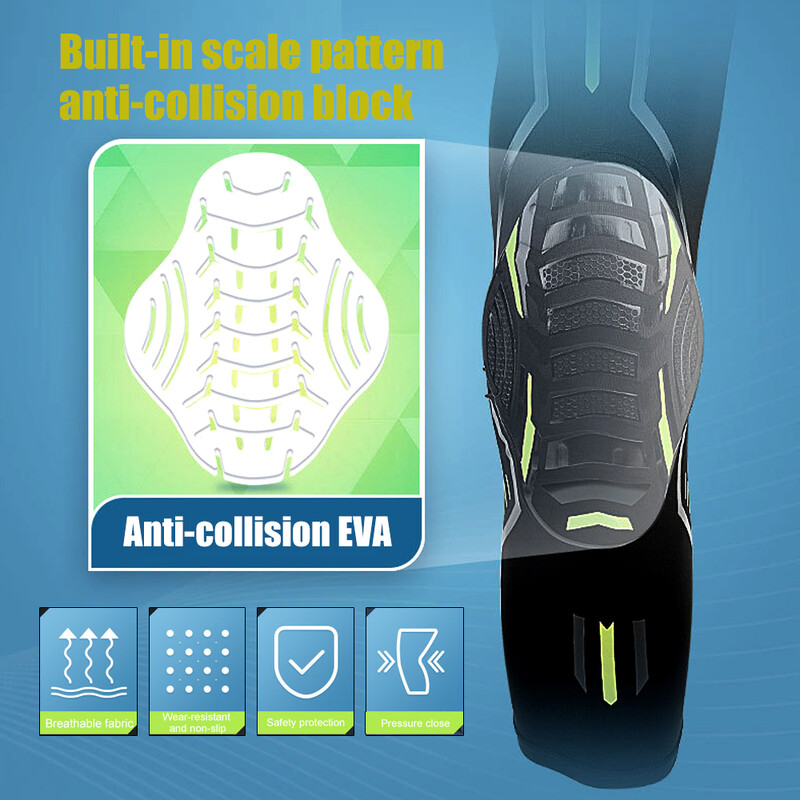 1 vnt. sportinės kelio atramos kompresinės kelio įtvaros smūgiams atsparios kelio pagalvėlės, skirtos bėgimo artrito sąnarių skausmui malšinti unisex kelio rankovės