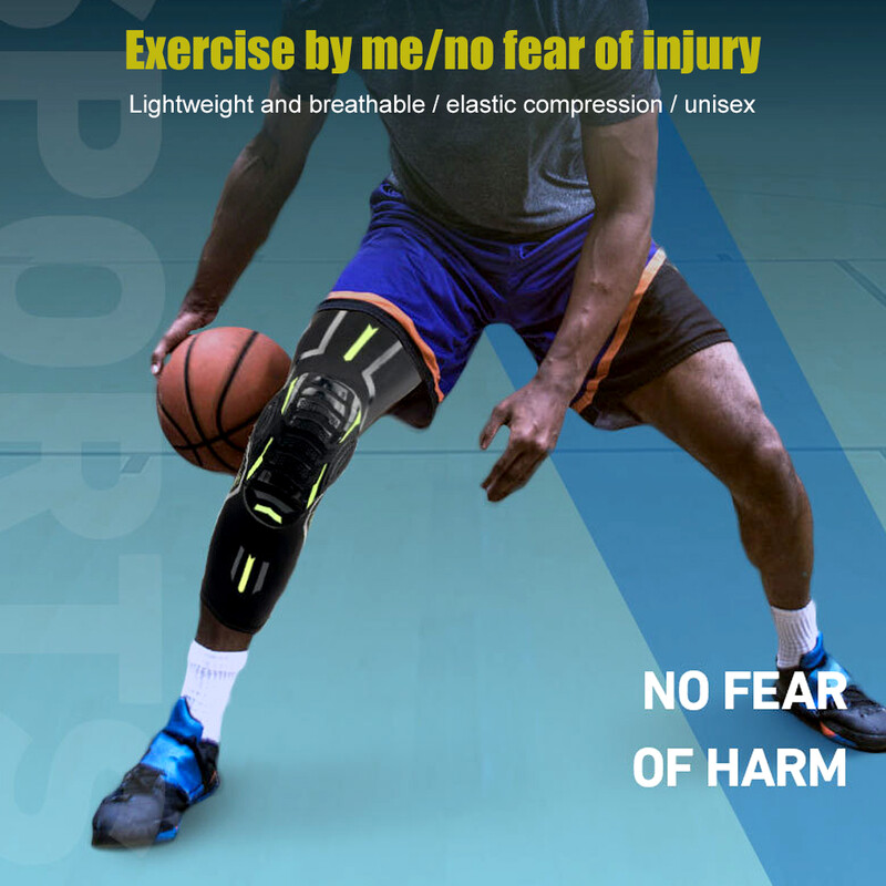 1 vnt. sportinės kelio atramos kompresinės kelio įtvaros smūgiams atsparios kelio pagalvėlės, skirtos bėgimo artrito sąnarių skausmui malšinti unisex kelio rankovės