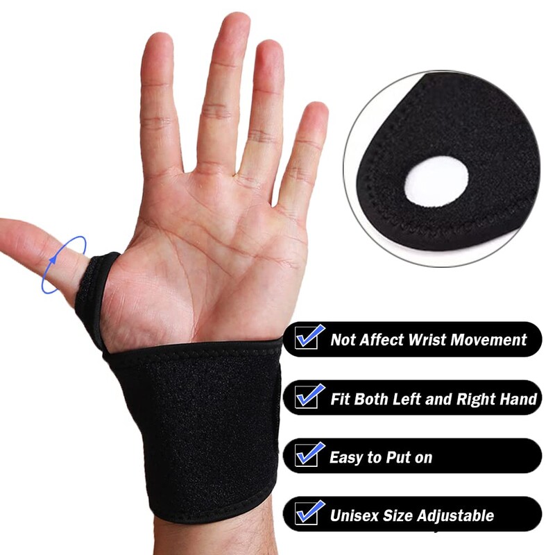 1 kom. Podesivi kompresijski omotač za zapešće Elastična potpora za zapešće za artritis i tendinitis karpalnog tunela, za ublažavanje bolova u rukama