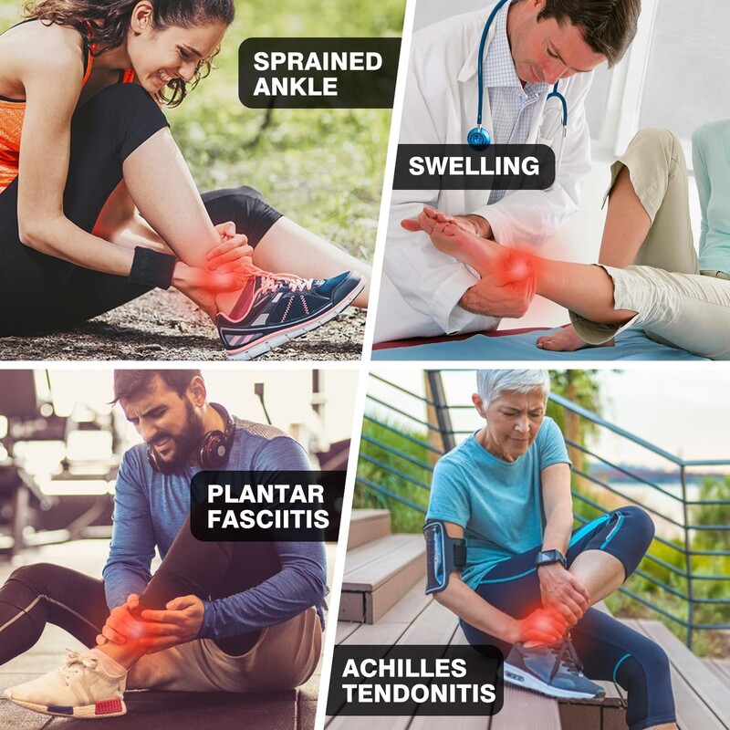 1 pereche de șosete pentru fasciita plantară pentru femei și bărbați, mâneci de compresie pentru picior, cu suport pentru arc și gleznă, ameliorarea durerii la călcâi